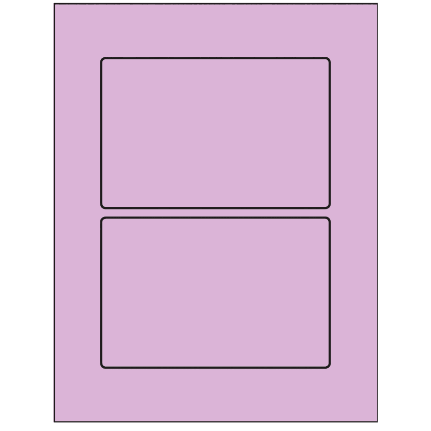 6" x 4" Pastel Purple Rectangular Sheet Labels