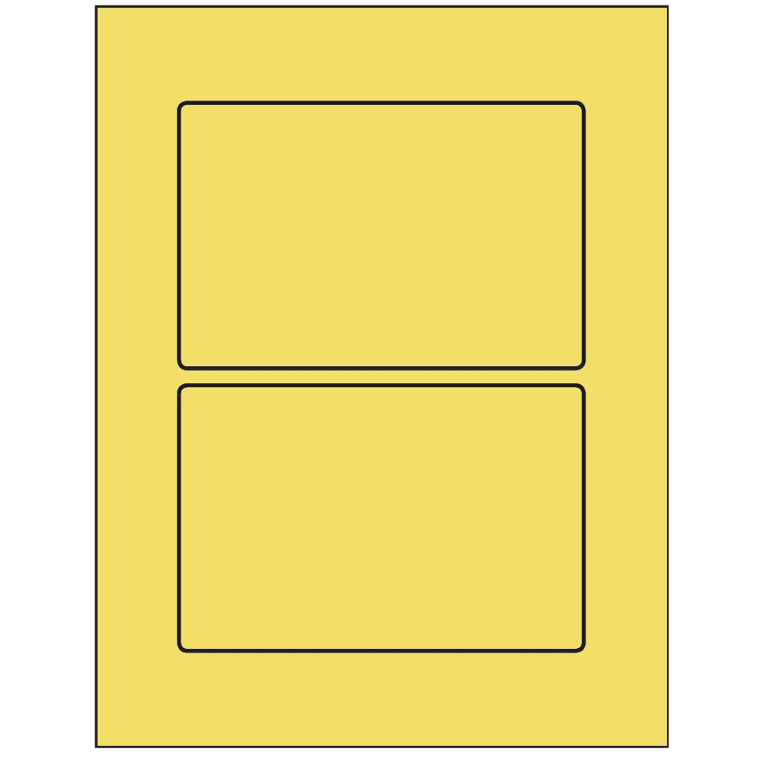 6" x 4" Pastel Yellow Rectangular Sheet Labels