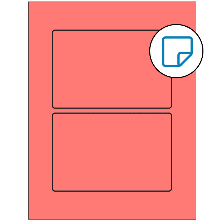 6" x 4" White Rectangular Sheet Labels - Removable Adhesive