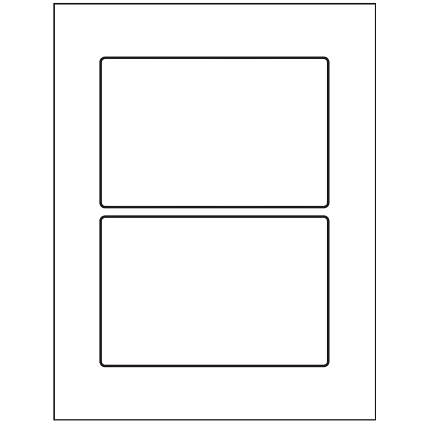 6" x 4" White Vinyl Drum Rectangular Sheet Labels
