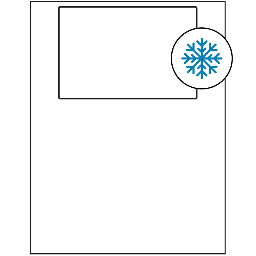 6" x 4" White Rectangular Sheet Labels - Freezer Grade Adhesive
