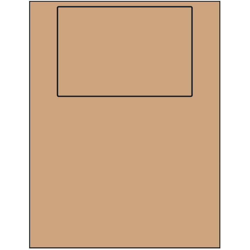 6" x 4" Brown Kraft Rectangular Sheet Labels