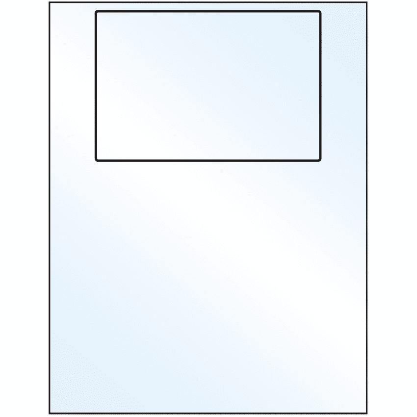 6" x 4" Crystal Clear Rectangular Sheet Labels