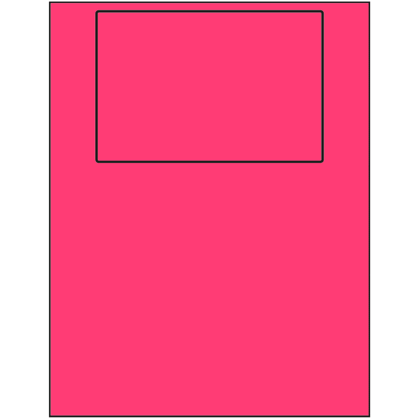 6" x 4" Fluorescent Pink Rectangular Sheet Labels