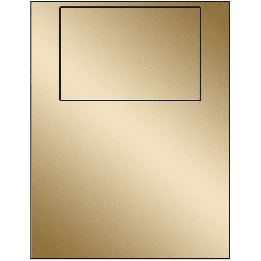 6" x 4" Gold Foil Rectangular Sheet Labels