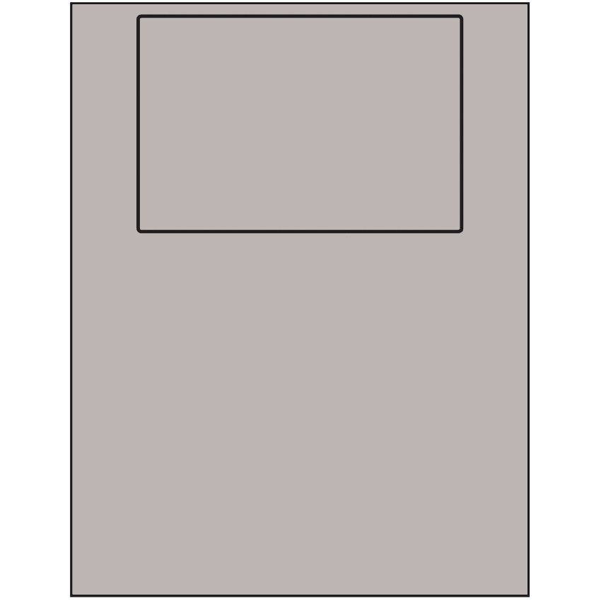 6" x 4" Gray Rectangular Sheet Labels