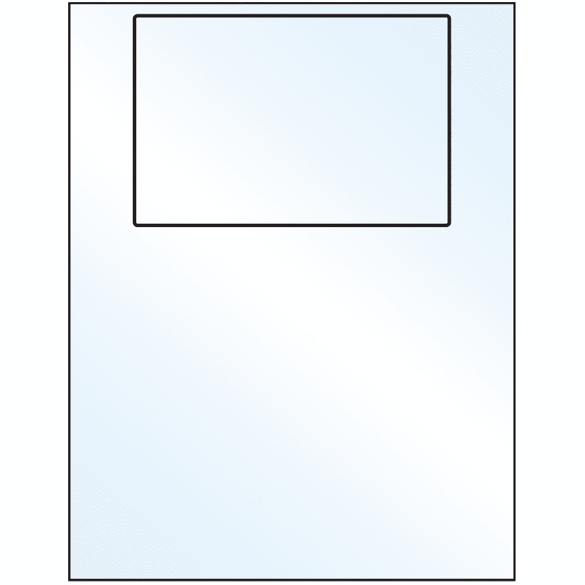 6" x 4" White Mid Gloss Rectangular Sheet Labels