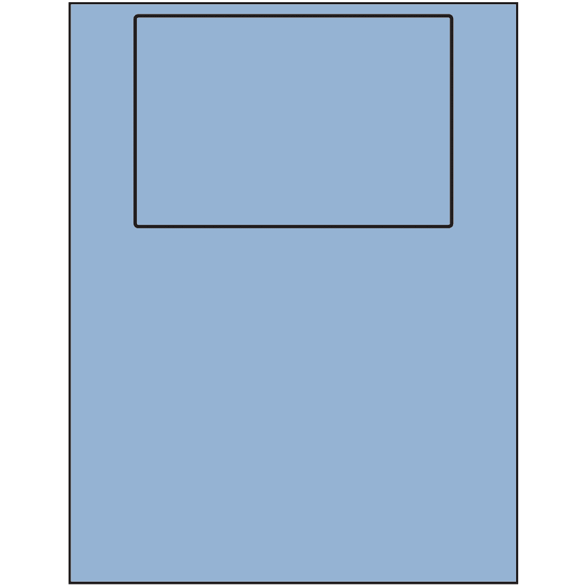 6" x 4" Pastel Blue Rectangular Sheet Labels
