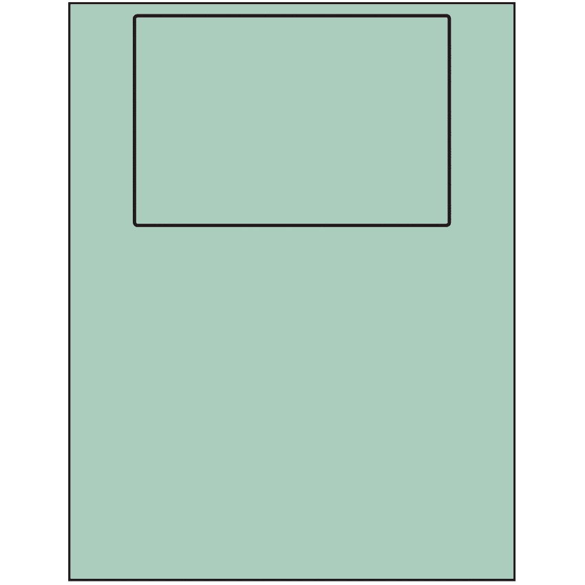 6" x 4" Pastel Green Rectangular Sheet Labels