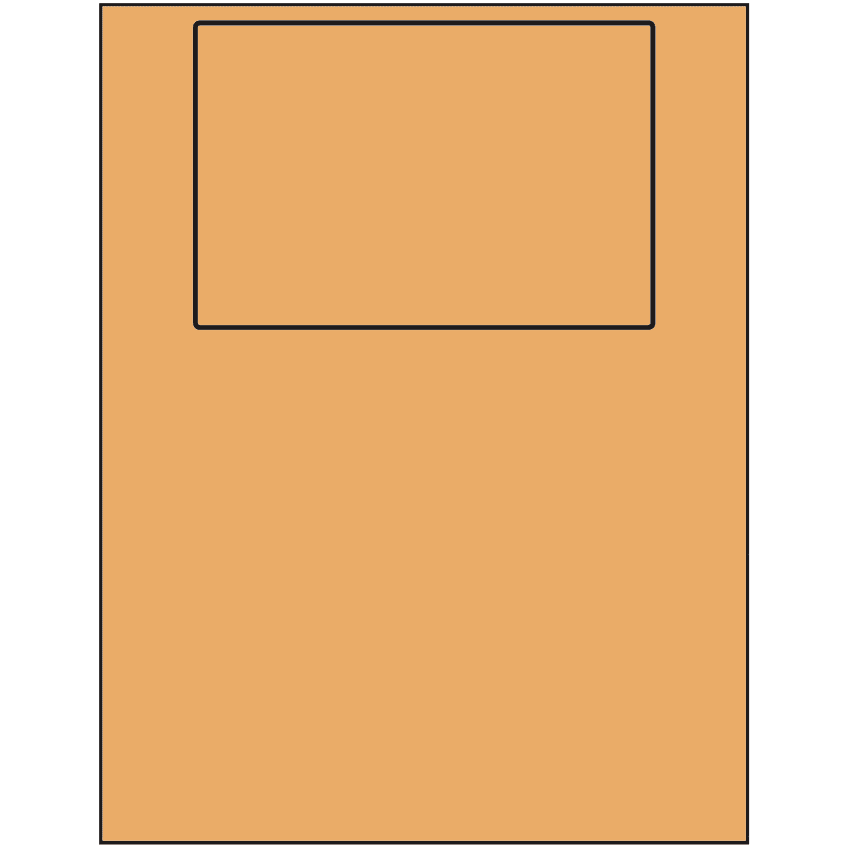 6" x 4" Pastel Orange Rectangular Sheet Labels