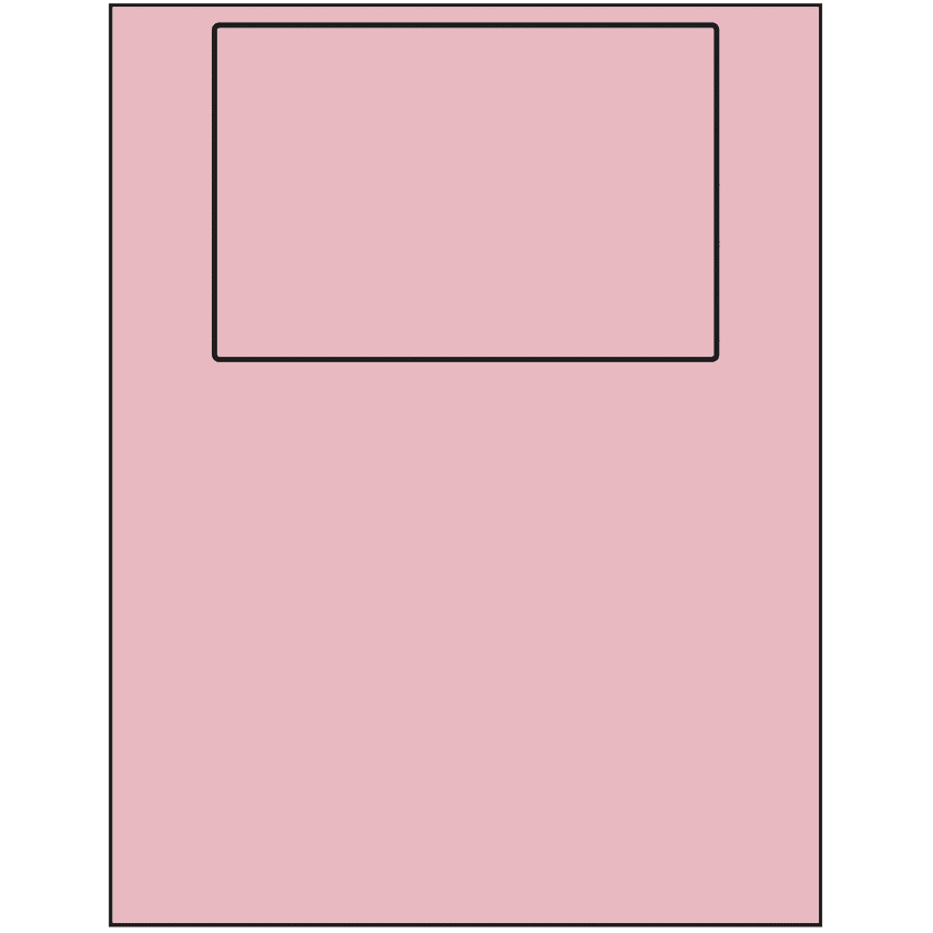 6" x 4" Pastel Pink Rectangular Sheet Labels