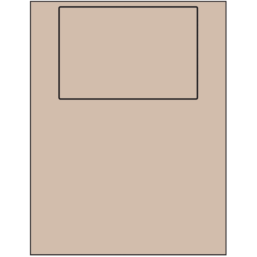 6" x 4" Pastel Tan Rectangular Sheet Labels