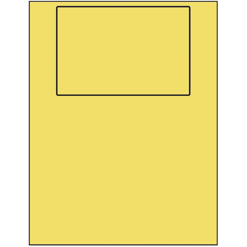 6" x 4" Pastel Yellow Rectangular Sheet Labels