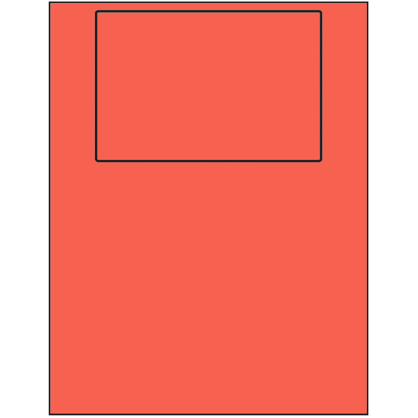 6" x 4" Red Rectangular Sheet Labels