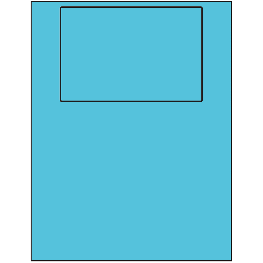6" x 4" Turquoise Rectangular Sheet Labels