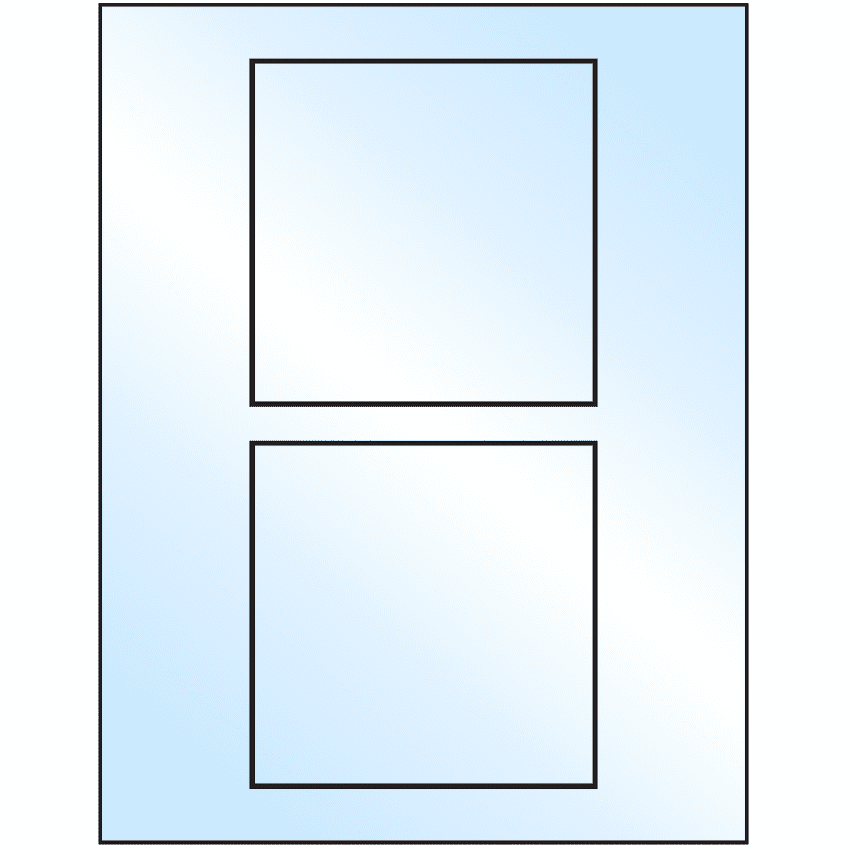4.5" x 4.5" White Premium High Gloss Square Sheet Labels