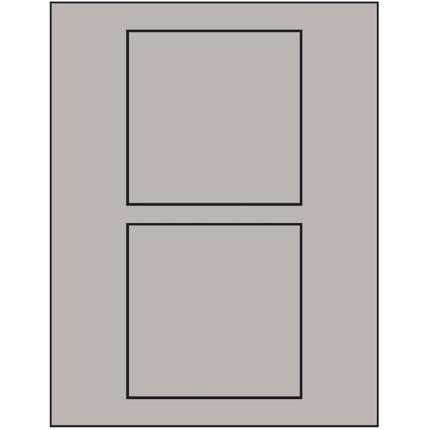 4.5" x 4.5" Gray Square Sheet Labels