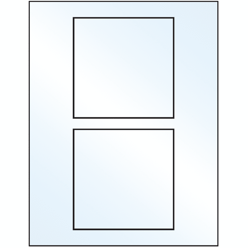 4.5" x 4.5" White Mid Gloss Square Sheet Labels