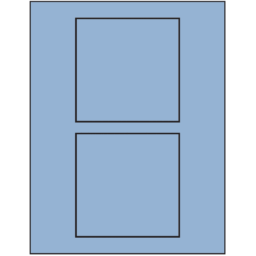 4.5" x 4.5" Pastel Blue Square Sheet Labels
