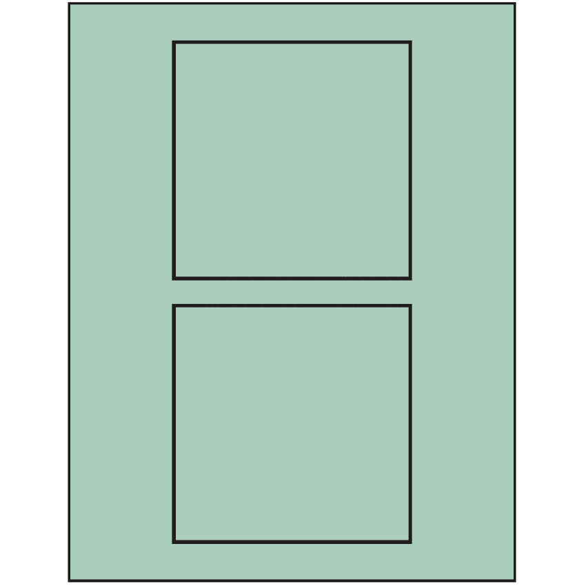 4.5" x 4.5" Pastel Green Square Sheet Labels