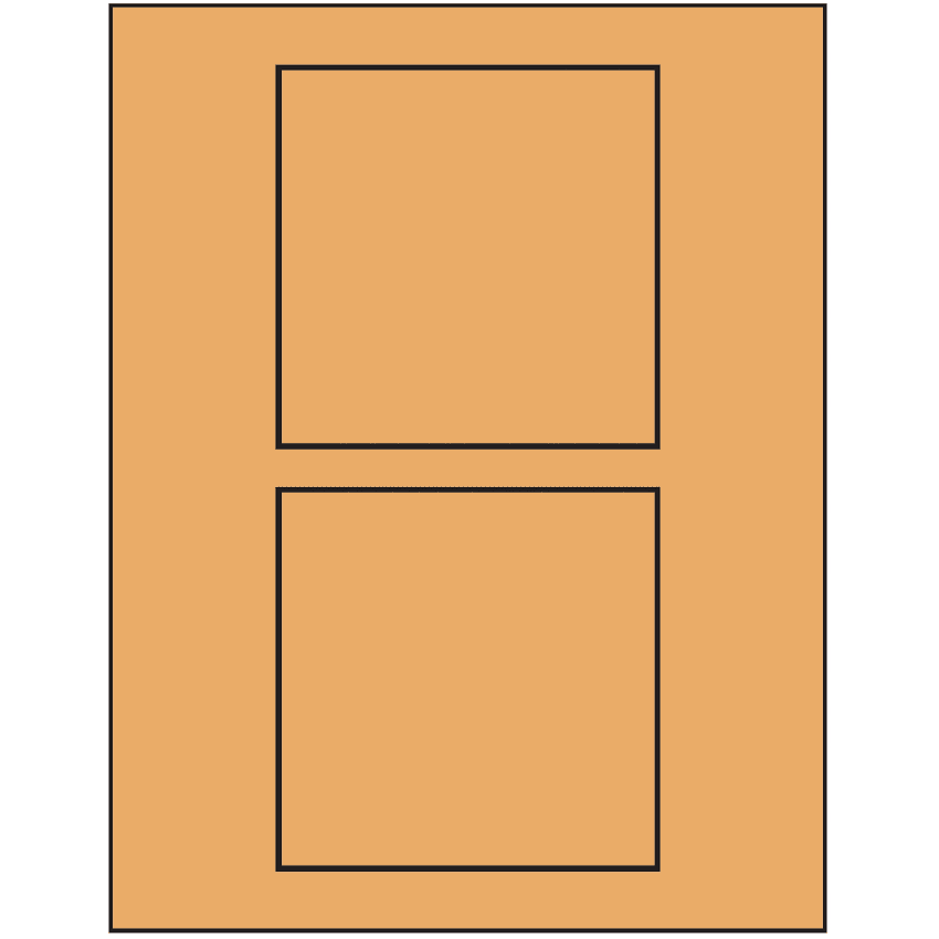 4.5" x 4.5" Pastel Orange Square Sheet Labels