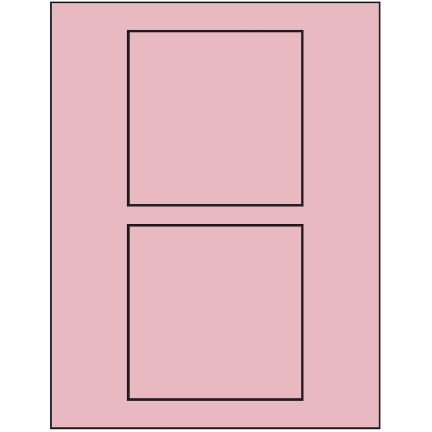 4.5" x 4.5" Pastel Pink Square Sheet Labels