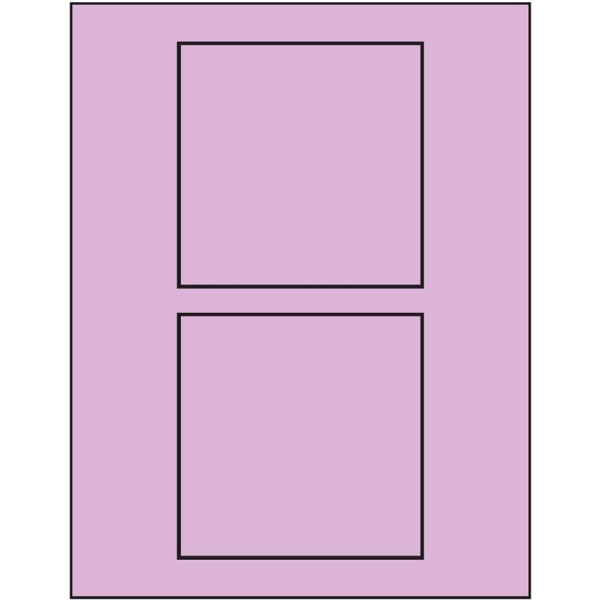 4.5" x 4.5" Pastel Purple Square Sheet Labels
