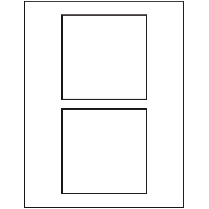 4.5" x 4.5" White Polyester Square Sheet Labels