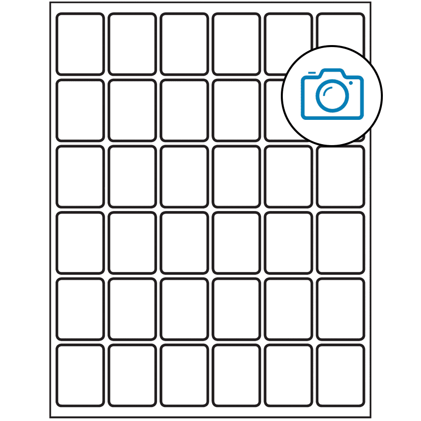 1.25" x 1.625" Photo Gloss Rectangular Sheet Labels