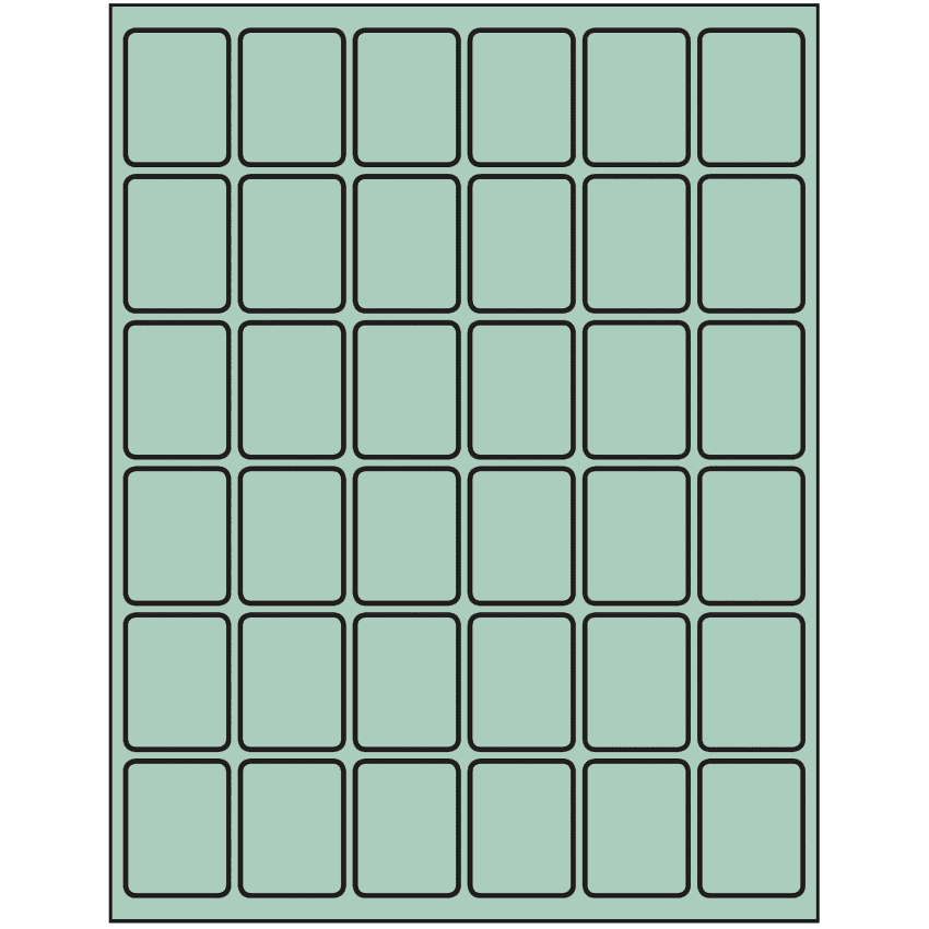 1.25" x 1.625" Pastel Green Rectangular Sheet Labels