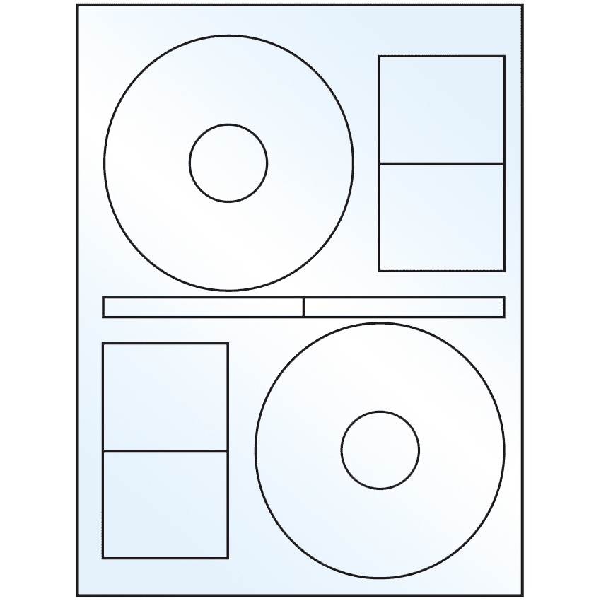4.64" x 4.64" Crystal Clear Sheet Labels