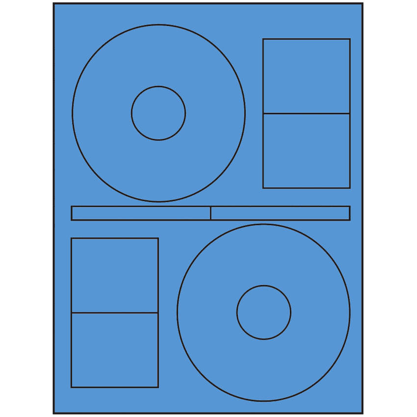 4.64" x 4.64" Fluorescent Blue Sheet Labels