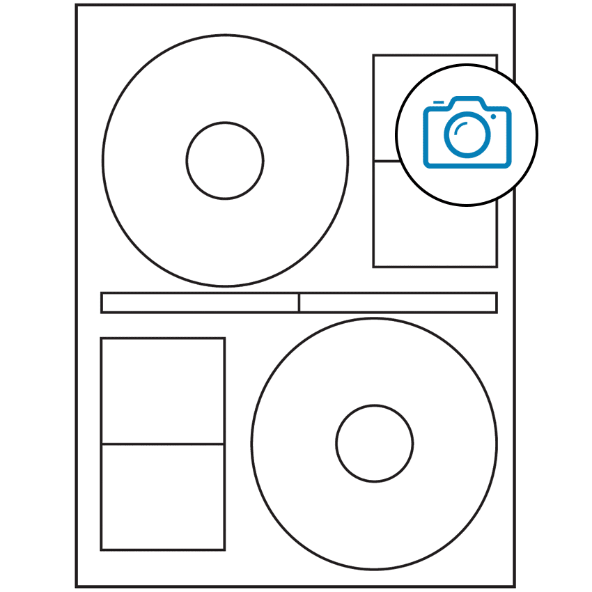 4.64" x 4.64" Photo Gloss Sheet Labels