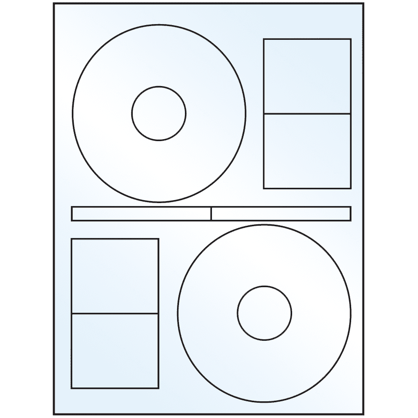 4.64" x 4.64" White Mid Gloss Sheet Labels