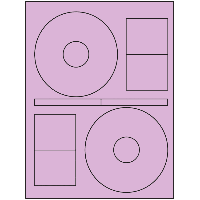 4.64" x 4.64" Pastel Purple Sheet Labels
