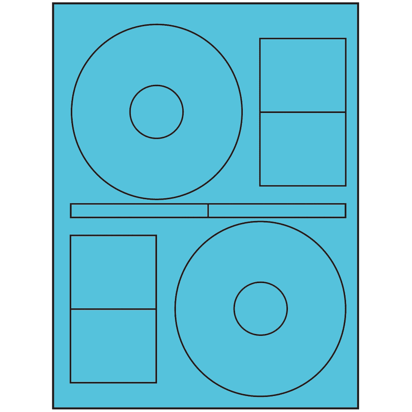 4.64" x 4.64" Turquoise Sheet Labels