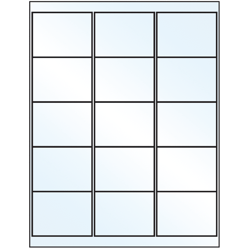 2.6875" x 2" Crystal Clear Rectangular Sheet Labels