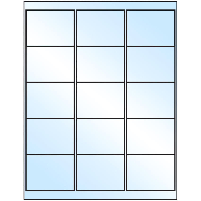 2.6875" x 2" White Premium High Gloss Rectangular Sheet Labels