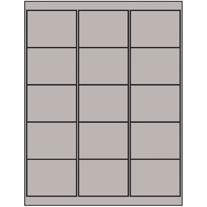 2.6875" x 2" Gray Rectangular Sheet Labels