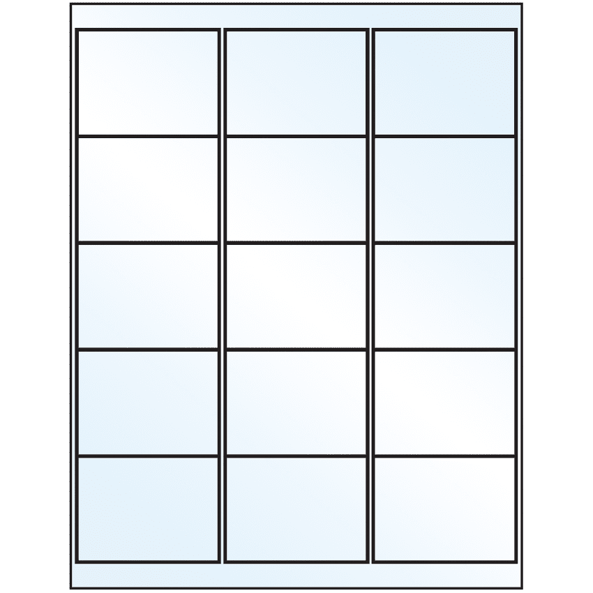 2.6875" x 2" White Mid Gloss Rectangular Sheet Labels