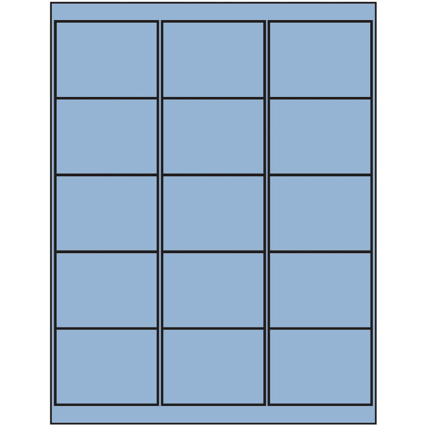 2.6875" x 2" Pastel Blue Rectangular Sheet Labels