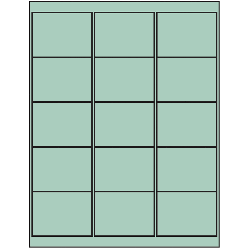 2.6875" x 2" Pastel Green Rectangular Sheet Labels