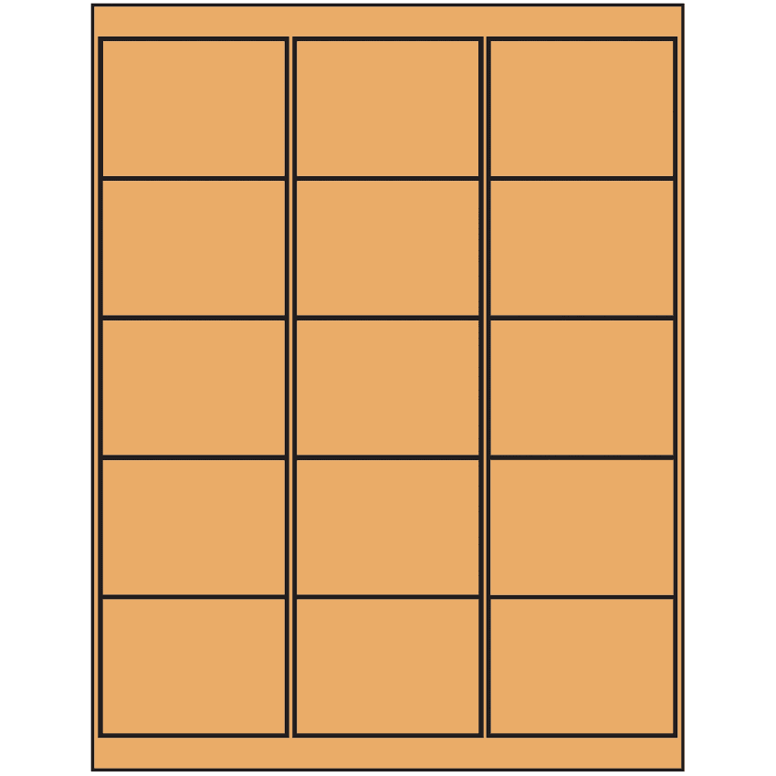 2.6875" x 2" Pastel Orange Rectangular Sheet Labels