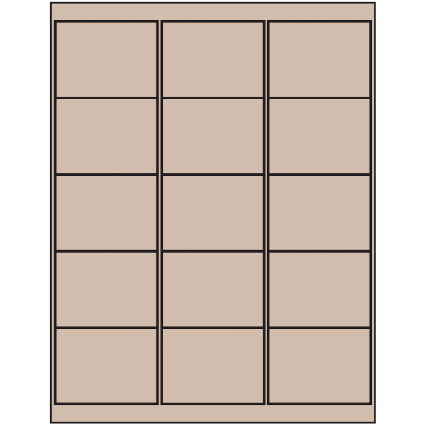 2.6875" x 2" Pastel Tan Rectangular Sheet Labels