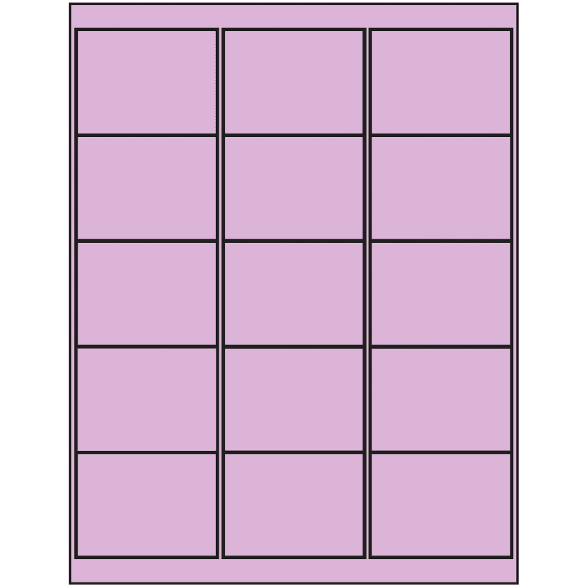 2.6875" x 2" Pastel Purple Rectangular Sheet Labels
