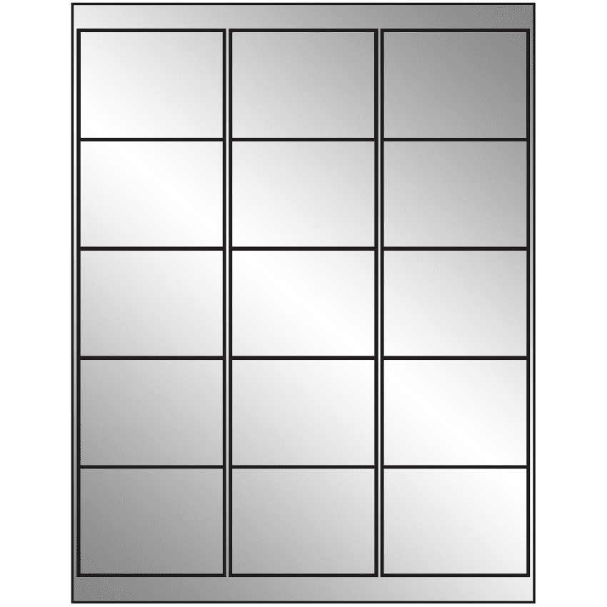 2.6875" x 2" Silver Foil Rectangular Sheet Labels