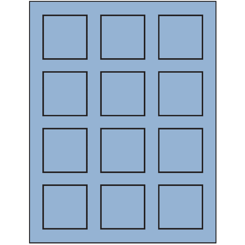 2" x 2" Pastel Blue Square Sheet Labels
