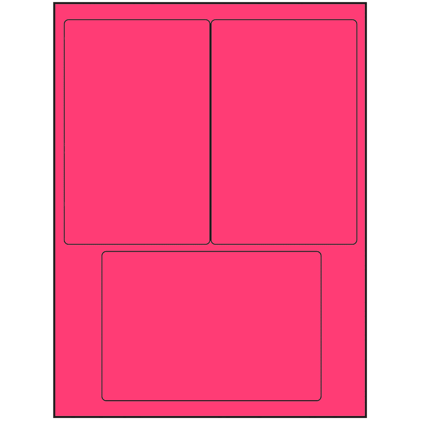 4" x 6" Fluorescent Pink Rectangular Sheet Labels