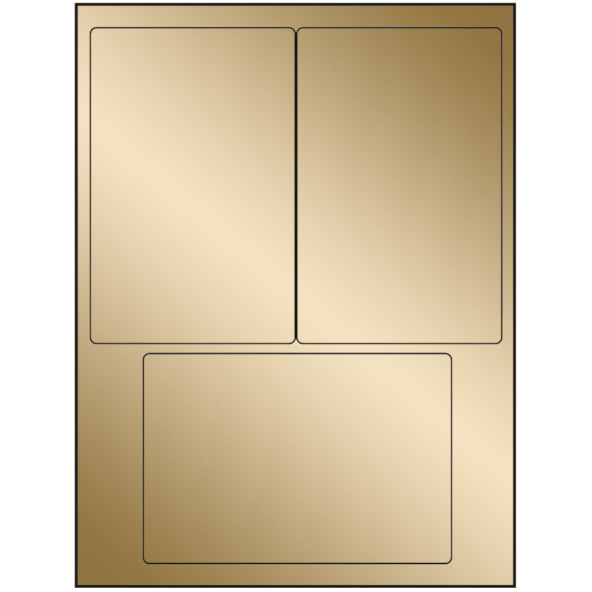 4" x 6" Gold Foil Rectangular Sheet Labels