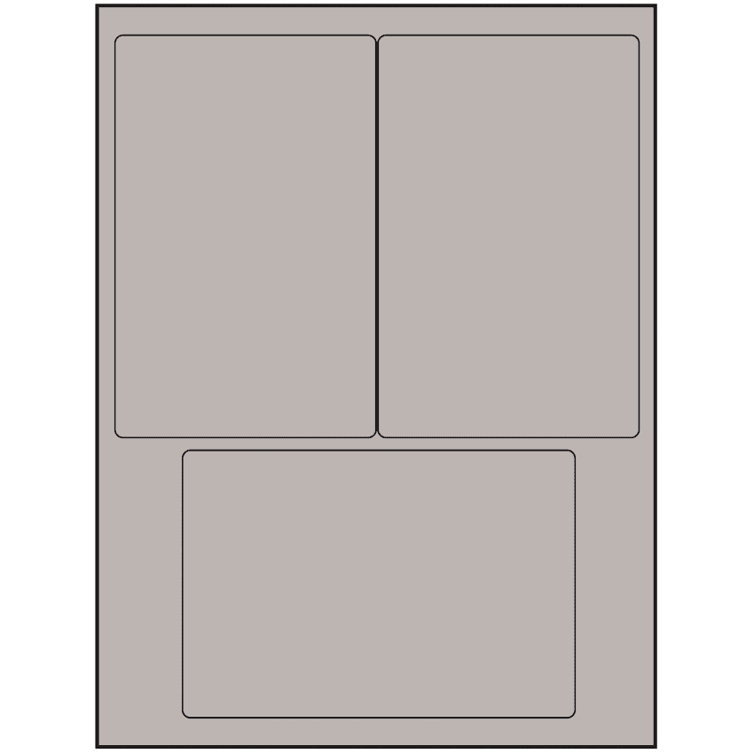 4" x 6" Gray Rectangular Sheet Labels